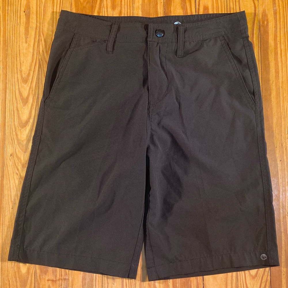 Free Planet Flat Front Shorts 12 Black 100% Polyester